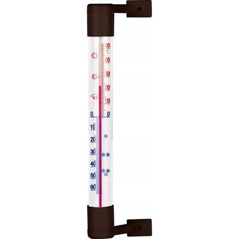 Bioterm Selbstklebendes Außenthermometer braun 18,1 cm