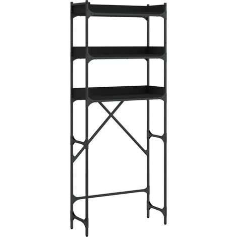 Estantería para lavadora madera ingeniería negra 67x25x163 cm vidaXL