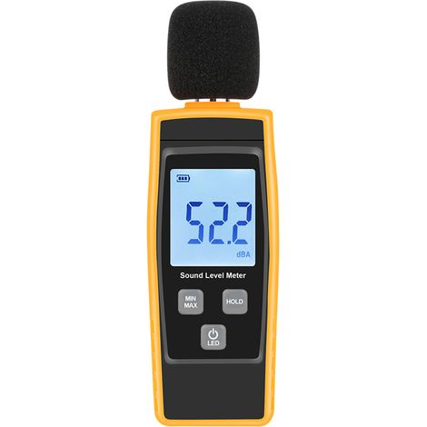 LCD Digital Sound Level Meter DB Meters 30-130dBA Noise Volume Measuring Tool Decibel Monitoring Tester with Max/Min/Data Hold Mode