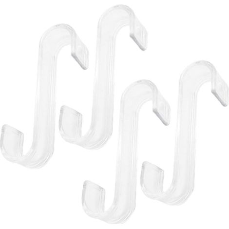Quatre crochets en forme de S pour radiateur, installés derrière les portes, permettent de suspendre serviettes et manteaux et d'optimiser l'espace. Étagère de rangement en polypropylène durable. (1/5)