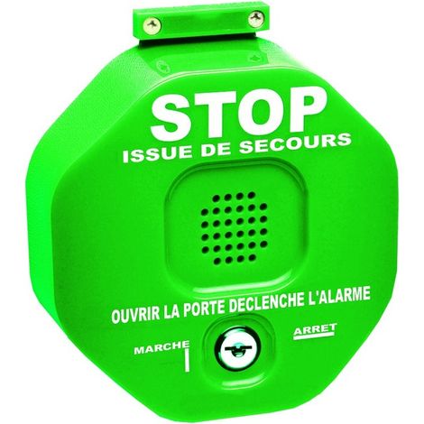 Cordia Incendie – Alarme de sortie de secours pour maison – Alimentation électrique – 120dB – Contact d'ouverture positionnable – Installation facile