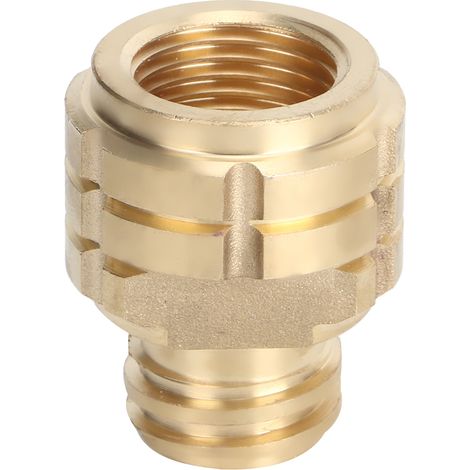 Bouchon adaptateur recharge bouteille CO2 filetage femelle G1/2 vers mâle TR21-4 pour SodaStream Soda Club (Or) (1/5)