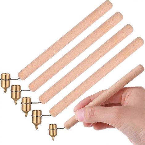 Stück 0,3 mm Wachsmalstifte mit Holzgriff, Malstifte, Dekorationsset – wie abgebildet – (1/5)
