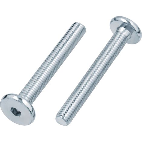 Tornillo para muebles cabeza plana M6x30 Acero galvanizado 50 piezas (1/3)