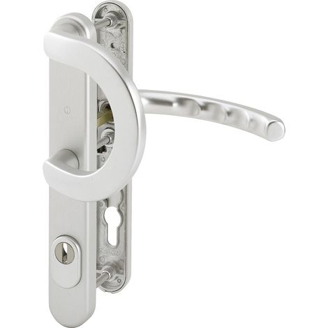 HOPPE® Schutz-Wechselgarnitur mit Schmalschild Luxembourg 513G/3359ZA/3357N/1500, Aluminium, 2202167