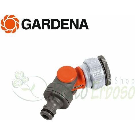 Gardena – 299920 – Prise de robinet coudé 3/4' – Filetage plomberie G 3/4 – Articulation pour tube flexible – Utilisation sur chariots dévidoir