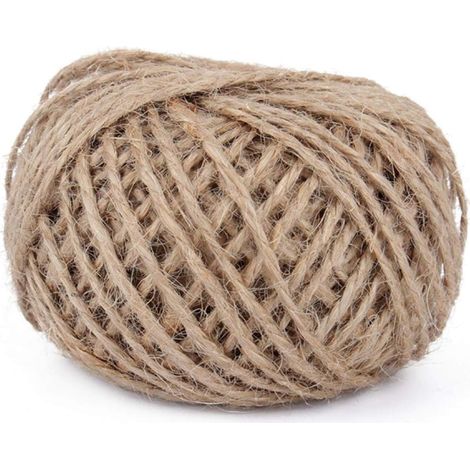 Corde de Chanvre Marron de 30 m, Multicolore 30 m 1 Rouleau de Corde de Chanvre de Ficelle de Jute pour Bracelet Collier Bricolage décor Nouveau (1/5)