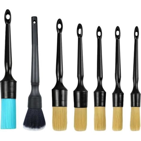 7Pcs Pinceau Detailing Auto,Brosse Nettoyage Voiture Intérieur et Extérieur,Pinceau Nettoyage Voiture Souple,Kits de Nettoyage (1/4)