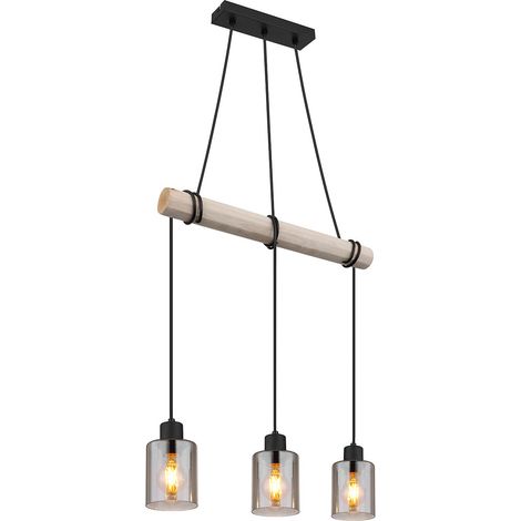 Globo - lampada a sospensione - Hadera - naturale nero - metallo