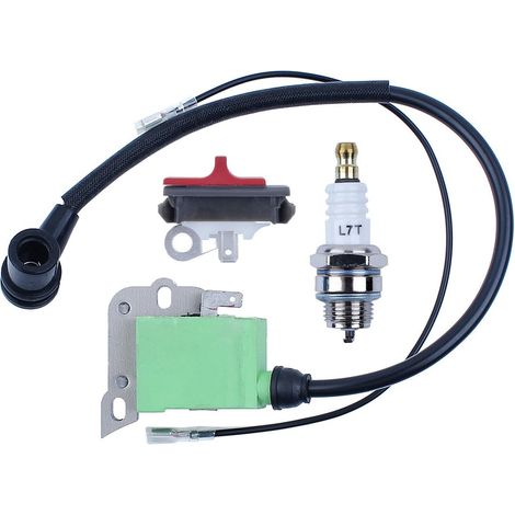 Kit d'interrupteur d'arrêt de bougie et bobine d'allumage pour module tronçonneuse Husqvarna 50 51 55 268 272 266 261 262 61 254 257 (1/5)