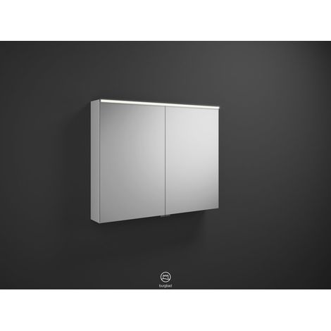 Armoire à miroir Burg Eqio 800x1000x170 blanc brillant