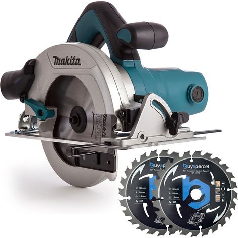 Makita HS6601 240v Corded Electric Circular Saw 165mm 6.5 Inch 1050w + 2 Blades