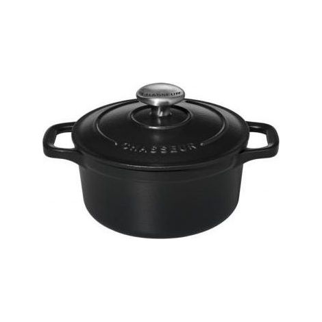 Sublime casseruola tonda in ghisa smaltata nera 10cm - puc471001 - chasseur (1/4)