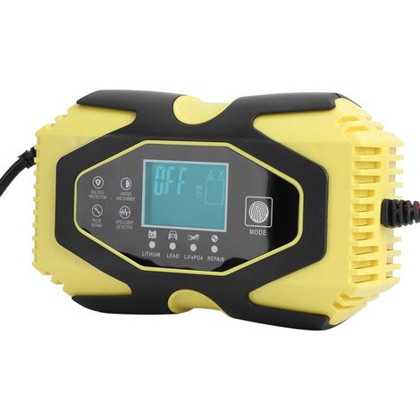 Chargeur Intelligent AGM 12V 6A / 24V 3A pour Batterie Moto et Voiture, Réparation, Entretien, Prise UE 100V-240V (1/5)