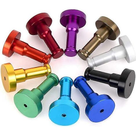 Lot de 10 patères murales multicolores, 10 couleurs différentes, crochets robustes et résistants. (1/4)