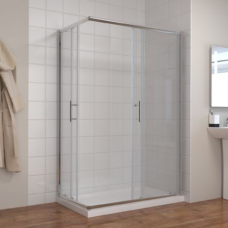 ELEGANT Shower Door and Enclosure 1200 x 900mm Sliding Reversible Corner Entry Shower Cabin with Tray and Riser Kit (1/5)