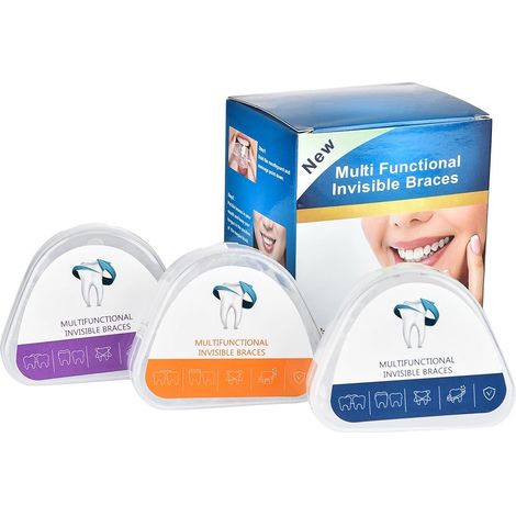 Aparatos dentales, material TPE de grado alimenticio, aptos para adultos, fase I (aparato blando), fase II (dureza media), fase III (aparato rígido). (1/5)