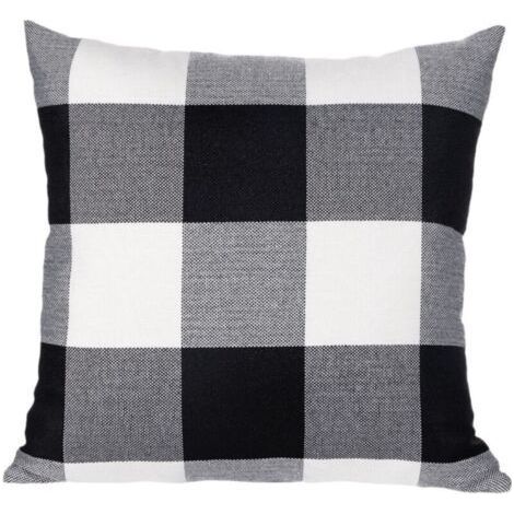 Set of 2 linen cushion covers, trellis pattern, decorative, 45x45 cm, for bedroom, bed, car. (1/4)
