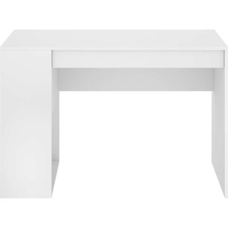 Escritorio Navas con estante y 1 cajon en blanco 74 cm(alto)115 cm(ancho)50 cm(fondo) (1/4)