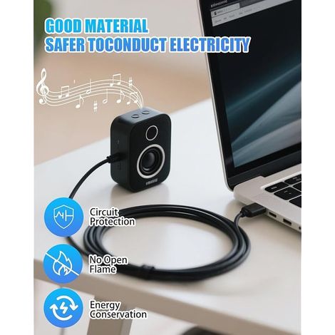 1M Universel Convertisseur Câble USB DC 5V vers 5.5 x 2.1mm, 2,0 A DC USB Cable d'alimentation Barrel Jack Adaptateur Cordon d'alimentation avec 5 Connecteurs pour Routeur Caméra TV Box Enregistreur (1/4)
