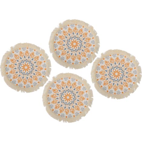 Tapis de photographie bohème, tapis à motifs exquis et à pompons, tapis isolant pour la décoration de table photographique (1/5)