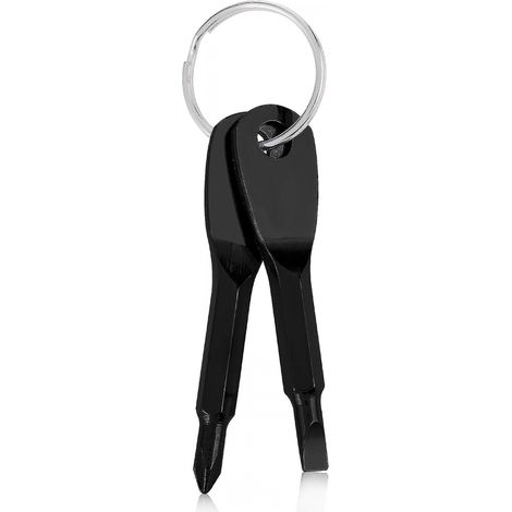 BEBUSINGOTO Mini tournevis porte-clés, 2 pièces, tournevis à tête plate Phillips portable, outil multifonctionnel (1/5)