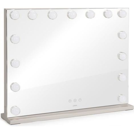 Livoo DOS207 miroir lumineux gris LED ajustable 56x44 cm (1/4)
