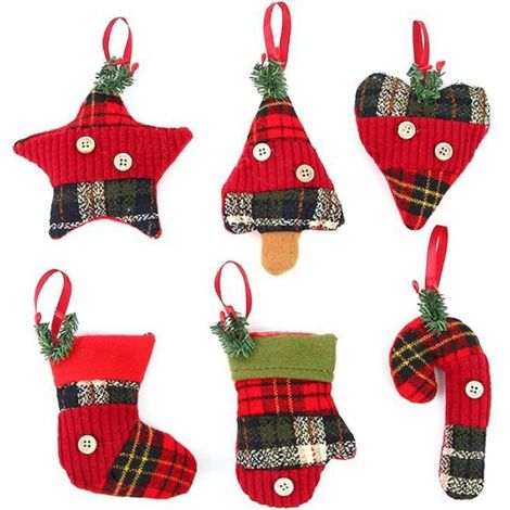 Lot de 6 Décorations Arbre Noël Ornement Suspension Intérieur Enfants Cadeau (1/3)
