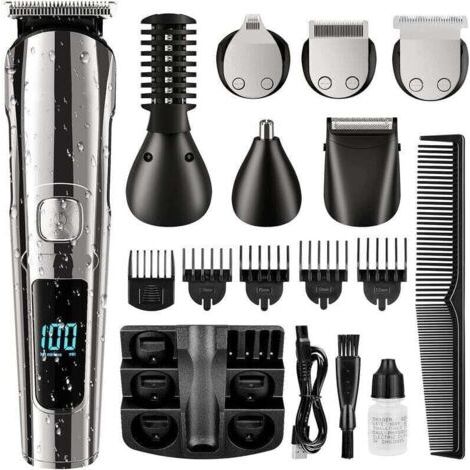 Barttrimmer, kabelloser Haartrimmer für Männer, wasserdicht für Körper, Schnurrbart, Nase, Ohren, Gesicht, elektrischer Rasierer, All-in-One-Pflegeset, USB-aufladbar
