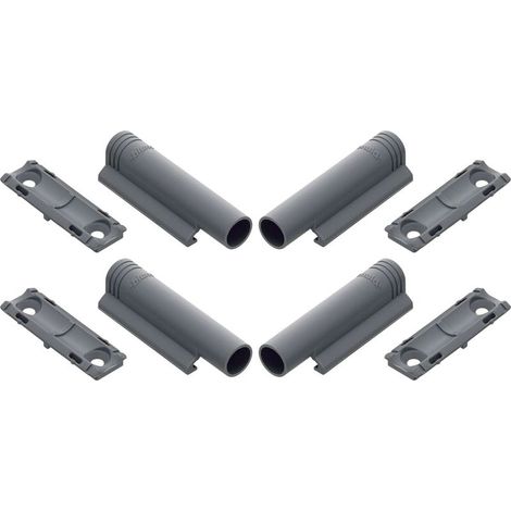 staffe a vite Blum 970.1201 per ammortizzatore per porta Blumotion, plastica grigia, 59 x 20 mm, adattatore per cerniera mobile cucina, fermo, chiusura a pistone (1/2)