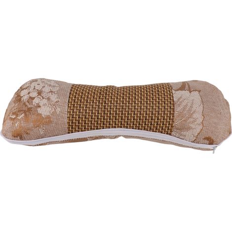Oreiller cervical en forme d'os à l'absinthe, réduit la fatigue, favorise la circulation, lavable et déhoussable, couleur café. (1/5)