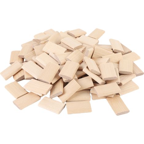 100 Stück Buchenholz-Dübel, bewegliche Zapfen, Massivholz, Tischlerei, Möbelbau, Schrankbau, Montagebeschläge, 5 x 19 x 30 mm (1/5)