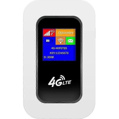 Routeur hotspot mobile 4G Pocket MIFI 150 Mbps, routeur WiFi 4G LTE, modem WiFi pour voiture, haut débit mobile avec écran couleur QV WHBYV (1/4)