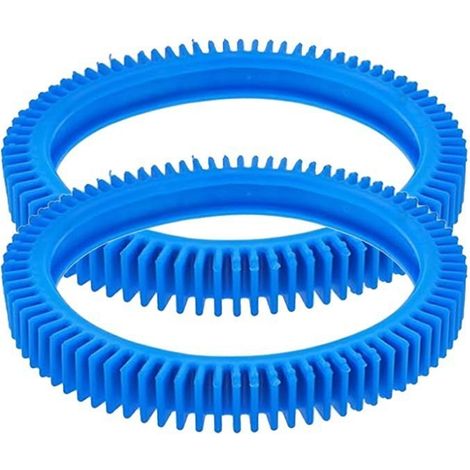 2pcs Pneu cranté avec ergot pour robot piscine – Traction améliorée – Compatible modèles Victor – Roue arrière bleueDELKEVIC (1/5)