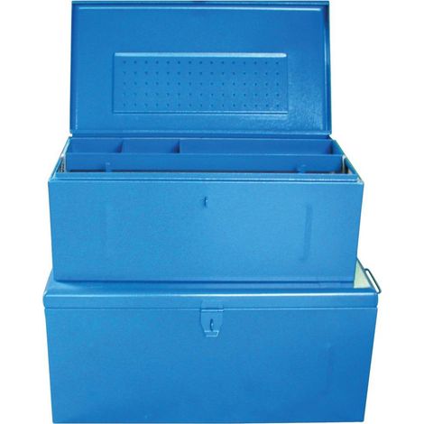 Coffre acier bleu 830x440x340mm (H)