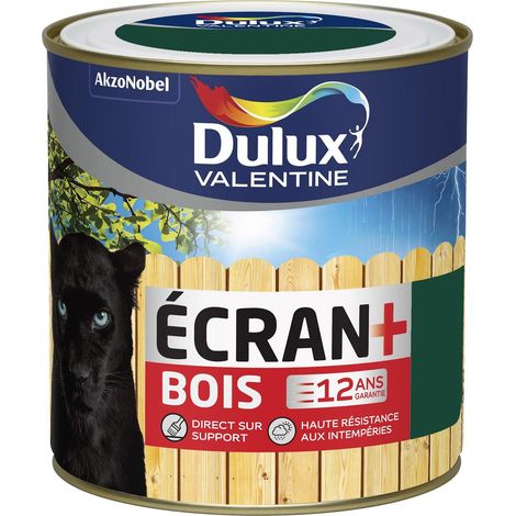 Peinture Ecran+ Bois Satin Vert Basque (RAL 6005) 0,5 L - Dulux Valentine