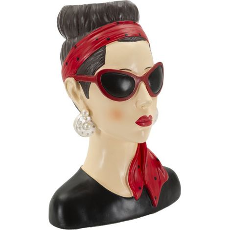 Vase Déco Femme "Hollywood" 27cm Multicolore (1/5)