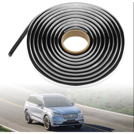 Ruban Butyle Noir, 8 mm × 4 m Sealant Tape cordon rond en butyle autocollant Imperméable Joints de Porte pour phares de voiture, fenêtres, portes, pare-brise (1/5)