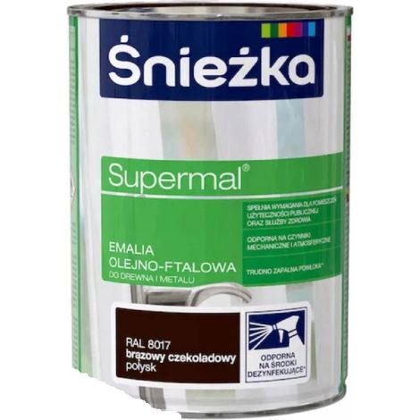Śnieżka Supermal RAL8017 0,8 L marrone cioccolato