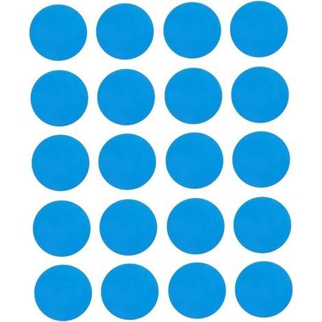 20pcs Patch Patch Direction Kit de réparation en Plastique Patches de réparation Auto-adhésive pour piscines Bateaux gonflables (1/5)