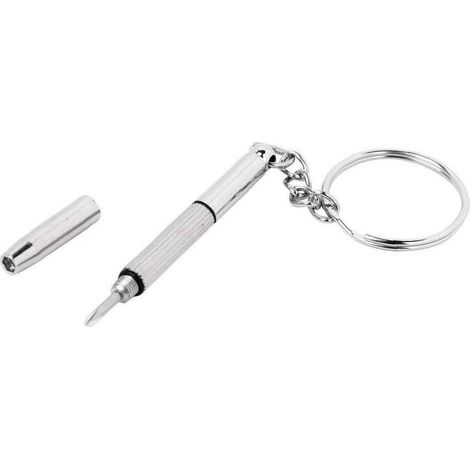 Mini tournevis 3 en 1, outil multifonction portable pour la réparation de montures de lunettes (lunettes de soleil et lunettes en métal), avec porte-clés. (1/5)