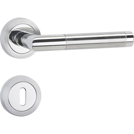 Hermat Bad-Drückergarnitur SPACE 1114 ER Edelstahl Smart-Clip Rosettengarnitur (1/4)