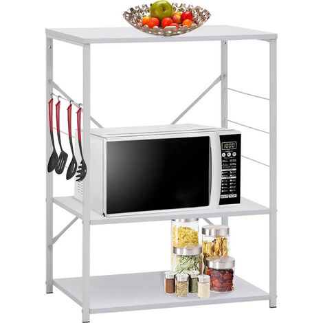 Armoire à four à micro-ondes Blanc 60x39,6x79,5 cm (1/5)