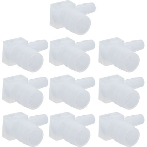 90°-L-Winkel-Reduzierstück für 12x6-mm-Schläuche, 10 Stück PVC-Schlauchverbinder mit Widerhaken, Kunststoff-Endkappen für Bewässerung und Heimwerkerprojekte. (1/5)