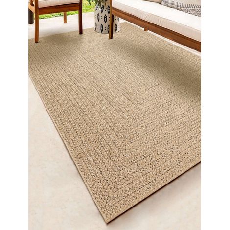 the carpet Kansas In- und Outdoor Teppich im natürlichen Jute-Look, wetterfest, geeignet für Terrasse, Natur, 140 x 200 cm