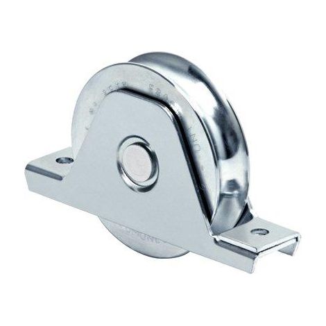 RUOTA CANCELLO A SALDARE GOLA TONDA 337 COMUNELLO - ZINCATA SUPPORTO INTERNO + CUSCINETTO MM 120- 2 pezzi