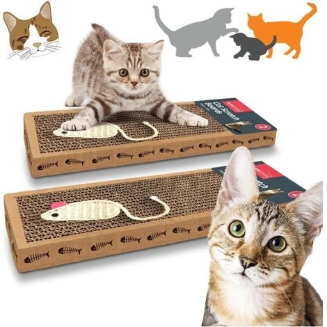 100% återvinningsbar 2pk Tapis à gratter pour chat Tapis à gratter pour chaton (1/3)