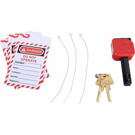 Verrou de disjoncteur Toivize DPR1 autobloquant pour fusibles 10mm en ABS/PC avec clés rétractables incluses (1/5)