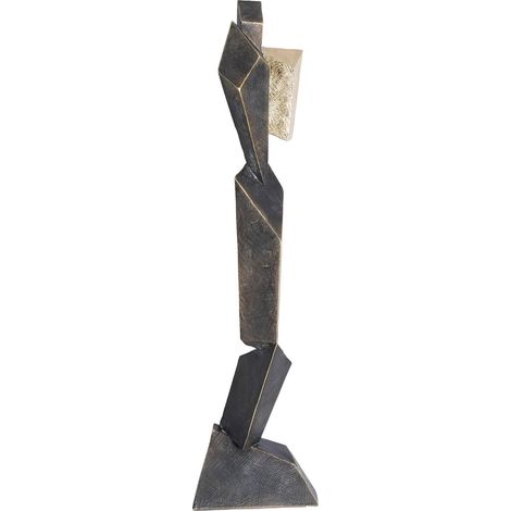 Sculpture décorative contemporaine en résine noire élégante - Noir profond contemporain (1/3)