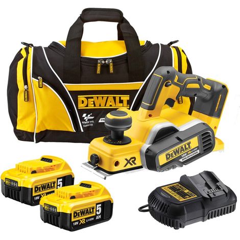 Dewalt DCP580P2 18v XR Cordless Brushless Planer + 2 x 5.0ah Batt, Charger + Bag (1/4)